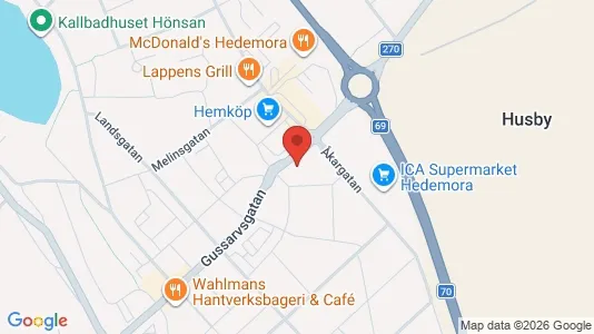 Bostadsrätter till salu i Hedemora - kort over placeringen