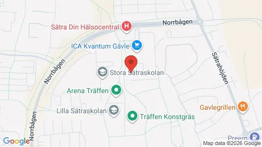 Lägenheter att hyra i Gävle - kort over placeringen