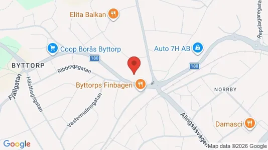 Lägenheter att hyra i Borås - kort over placeringen
