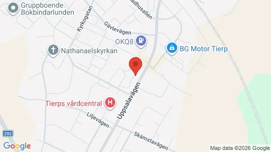 Bostadsrätter till salu i Tierp - kort over placeringen
