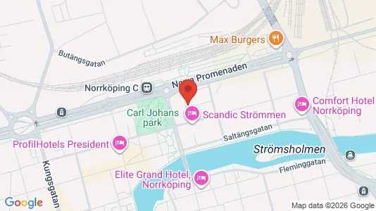 Bostadsrätter till salu i Norrköping - kort over placeringen