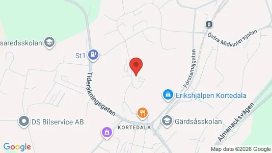 Bostadsrätter till salu i Göteborg Östra - kort over placeringen