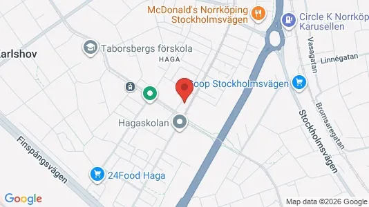 Bostadsrätter till salu i Norrköping - kort over placeringen