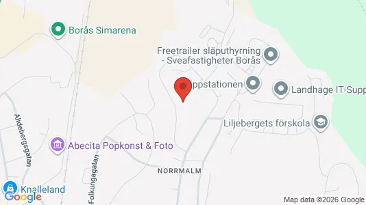 Lägenheter till salu i Borås - kort over placeringen