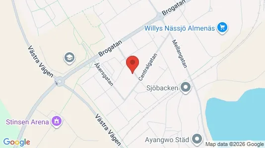 Bostadsrätter till salu i Nässjö - kort over placeringen