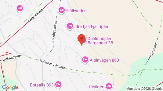 Lägenheter till salu i Älvdalen - kort over placeringen