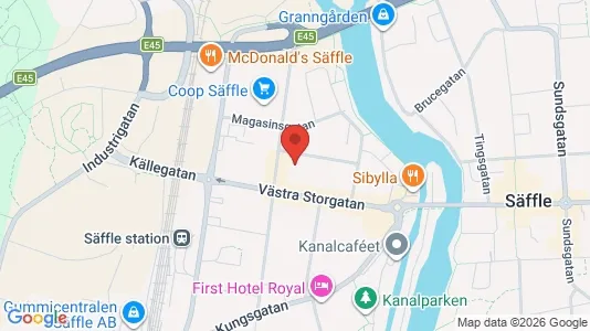 Bostadsrätter till salu i Säffle - kort over placeringen