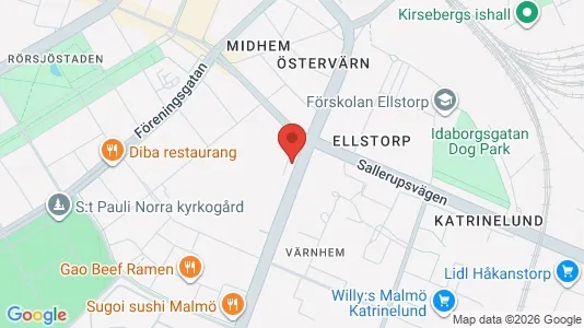 Lägenheter till salu i Malmö Centrum - kort over placeringen