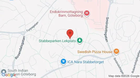 Bostadsrätter till salu i Örgryte-Härlanda - kort over placeringen