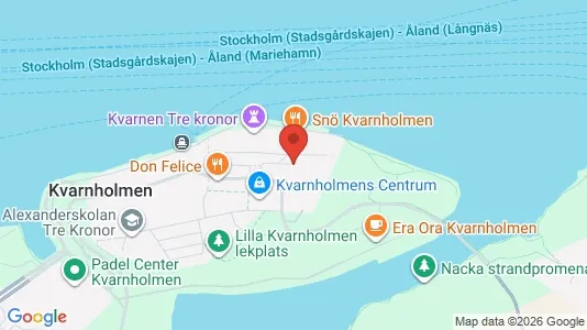 Bostadsrätter till salu i Nacka - kort over placeringen