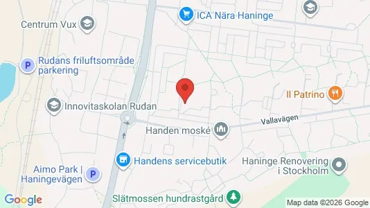 Bostadsrätter till salu i Haninge - kort over placeringen