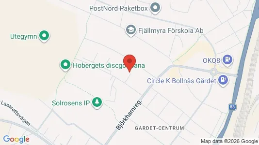 Bostadsrätter till salu i Bollnäs - kort over placeringen