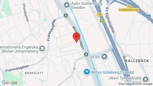 Lägenheter till salu i Johanneberg - kort over placeringen