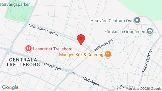 Bostadsrätter till salu i Trelleborg - kort over placeringen