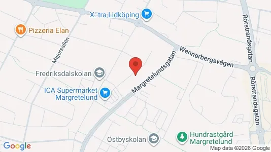 Bostadsrätter till salu i Lidköping - kort over placeringen