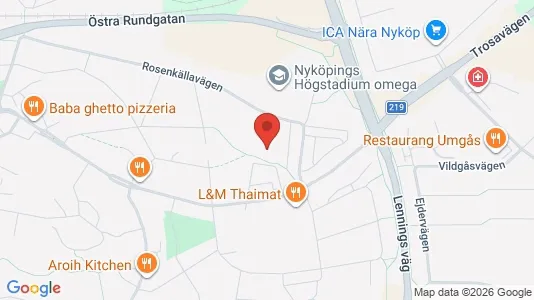 Bostadsrätter till salu i Nyköping - kort over placeringen