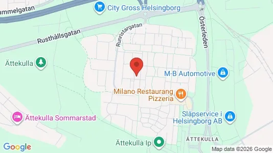 Lägenheter till salu i Helsingborg - kort over placeringen