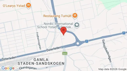 Lägenheter till salu i Ystad - kort over placeringen