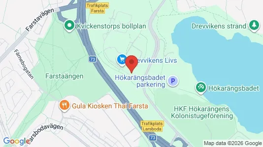 Bostadsrätter till salu i Huddinge - kort over placeringen