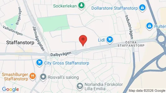 Lägenheter att hyra i Staffanstorp - kort over placeringen