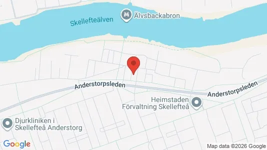 Bostadsrätter till salu i Skellefteå - kort over placeringen