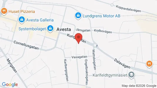 Bostadsrätter till salu i Avesta - kort over placeringen