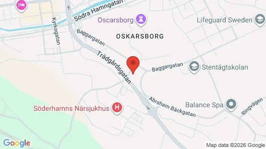 Bostadsrätter till salu i Söderhamn - kort over placeringen