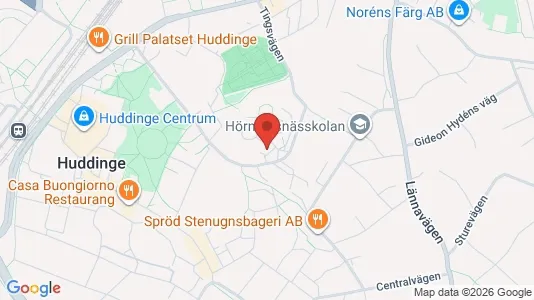 Bostadsrätter till salu i Huddinge - kort over placeringen