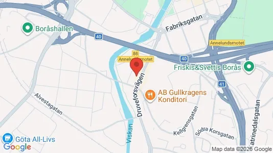 Lägenheter till salu i Borås - kort over placeringen