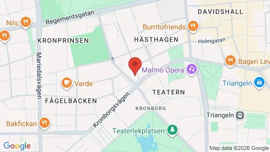 Bostadsrätter till salu i Malmö Centrum - kort over placeringen