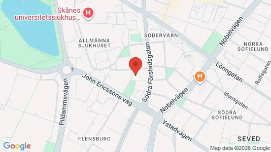 Bostadsrätter till salu i Malmö Centrum - kort over placeringen