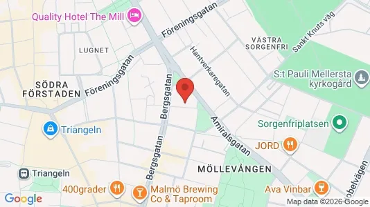 Lägenheter till salu i Malmö Centrum - kort over placeringen