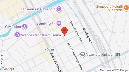 Lägenheter att hyra i Gävle - kort over placeringen