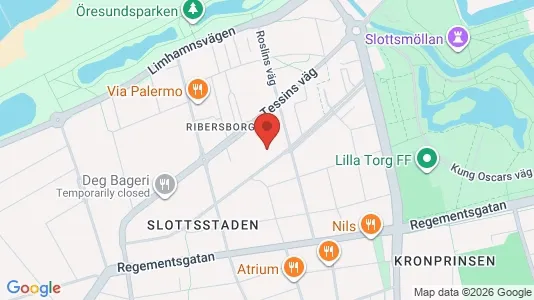 Bostadsrätter till salu i Malmö Centrum - kort over placeringen