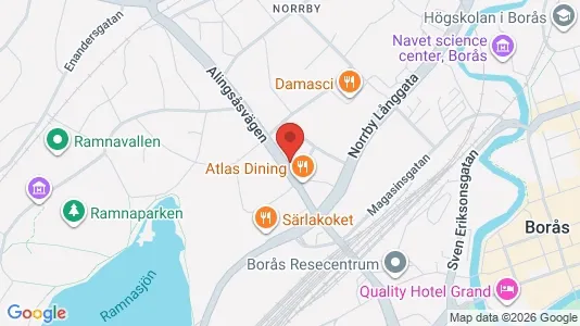 Bostadsrätter till salu i Borås - kort over placeringen