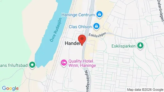 Bostadsrätter till salu i Haninge - kort over placeringen