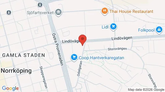 Lägenheter till salu i Norrköping - kort over placeringen