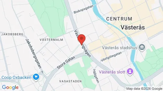 Bostadsrätter till salu i Västerås - kort over placeringen