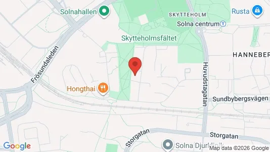 Lägenheter till salu i Solna - kort over placeringen