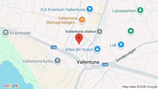Lägenheter till salu i Vallentuna - kort over placeringen