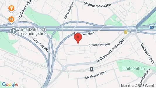 Bostadsrätter till salu i Hammarbyhamnen - kort over placeringen