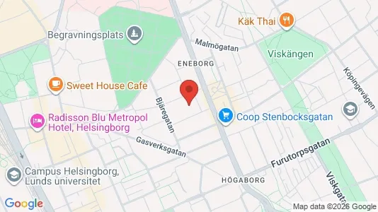 Lägenheter att hyra i Helsingborg - kort over placeringen