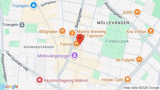 Bostadsrätter till salu i Malmö Centrum - kort over placeringen
