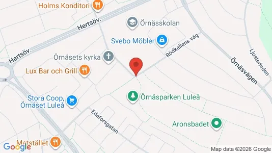 Lägenheter att hyra i Luleå - kort over placeringen