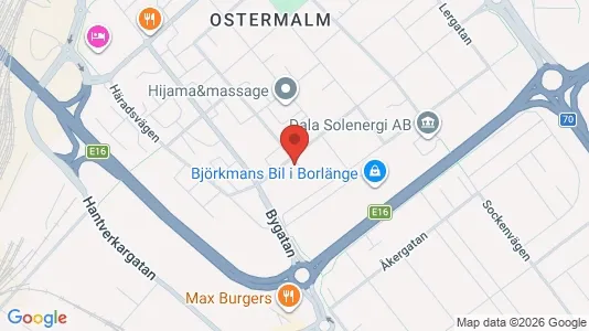 Lägenheter att hyra i Borlänge - kort over placeringen