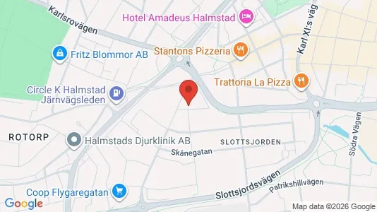 Lägenheter till salu i Halmstad - kort over placeringen