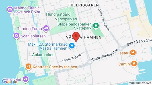 Bostadsrätter till salu i Malmö Centrum - kort over placeringen