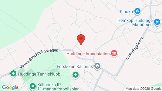 Lägenheter att hyra i Huddinge - kort over placeringen