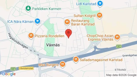 Lägenheter till salu i Karlstad - kort over placeringen