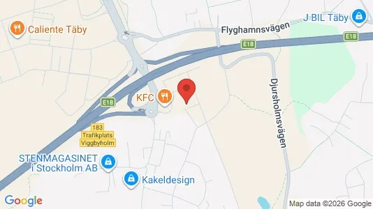 Lägenheter till salu i Täby - kort over placeringen